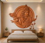 Premium 3D Lord Krishna Bas-Relief Wall Panel 2 - Image 2