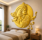 Premium 3D Lord Krishna Bas-Relief Wall Panel 2 - Image 3