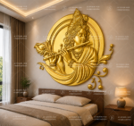 Premium 3D Lord Krishna Bas-Relief Wall Panel 2 - Image 4