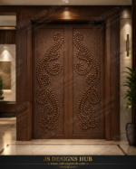 Elegant Floral Vine CNC Door Panel Design | Premium Decorative Relief for ArtCAM, Aspire & CNC Routers