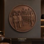Premium 3D Military Parade CNC Bas-Relief Wall Panel - Image 2