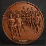 Premium 3D Military Parade CNC Bas-Relief Wall Panel