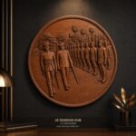 Premium 3D Military Parade CNC Bas-Relief Wall Panel - Image 3